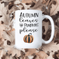 Autumn Leaves and Pumpkin Please Mug 