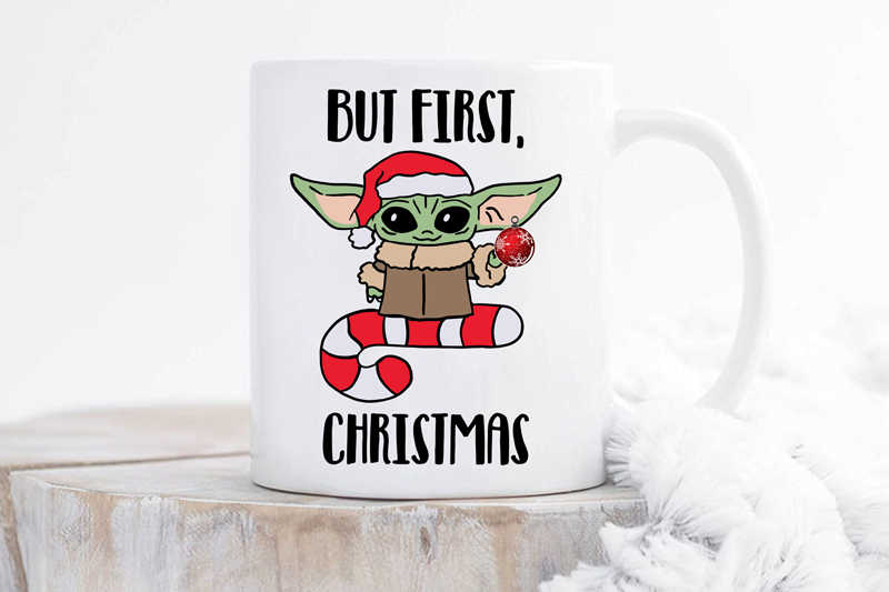Baby Yoda Christmas Mug Christmas It is Green Space Baby Mug Cute