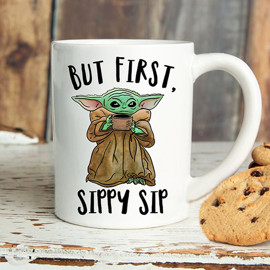 But First Sippy Sip Baby Yoda Mug | Switzer Kreations