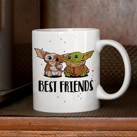 Best Friends Gift | Baby Yoda and Gizmo Mug | By Switzer Kreations