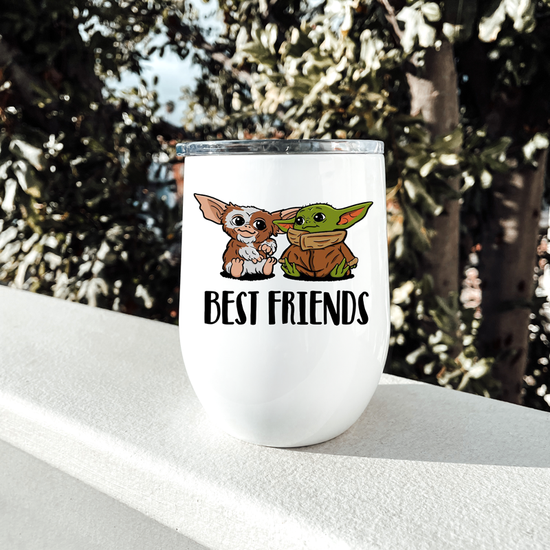 Best Friends Wine Tumbler - Gizmo and Baby Yoda