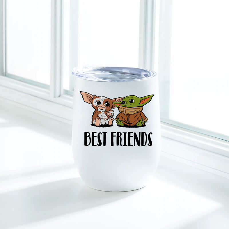 Best Friends Wine Tumbler - Gizmo and Baby Yoda