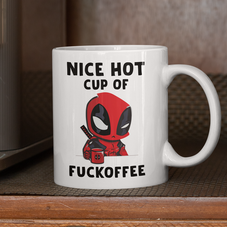Deadpool Nice Hot Cup Of Coffee - By Switzer Kreations
