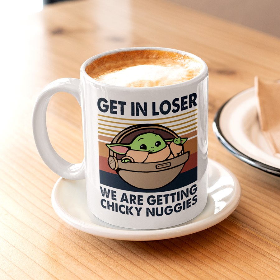Baby Yoda Coffee Mug, Its A Chicky Nuggies Holder Mug, Cute - Inspire Uplift
