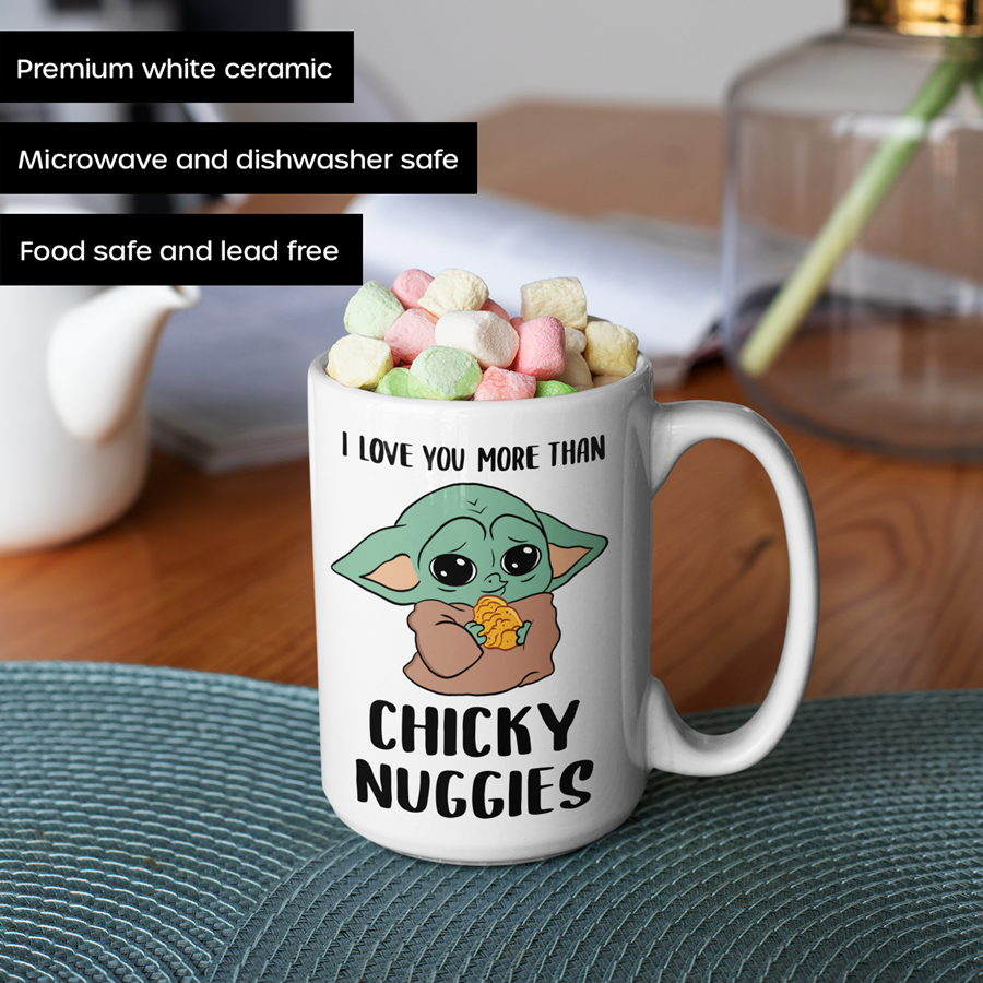 Baby Yoda Chicky Nuggies Mug 15oz | By Switzer Kreations