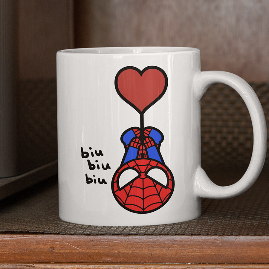 Personalized Name Spider-Man Head Icon Coffee Mug