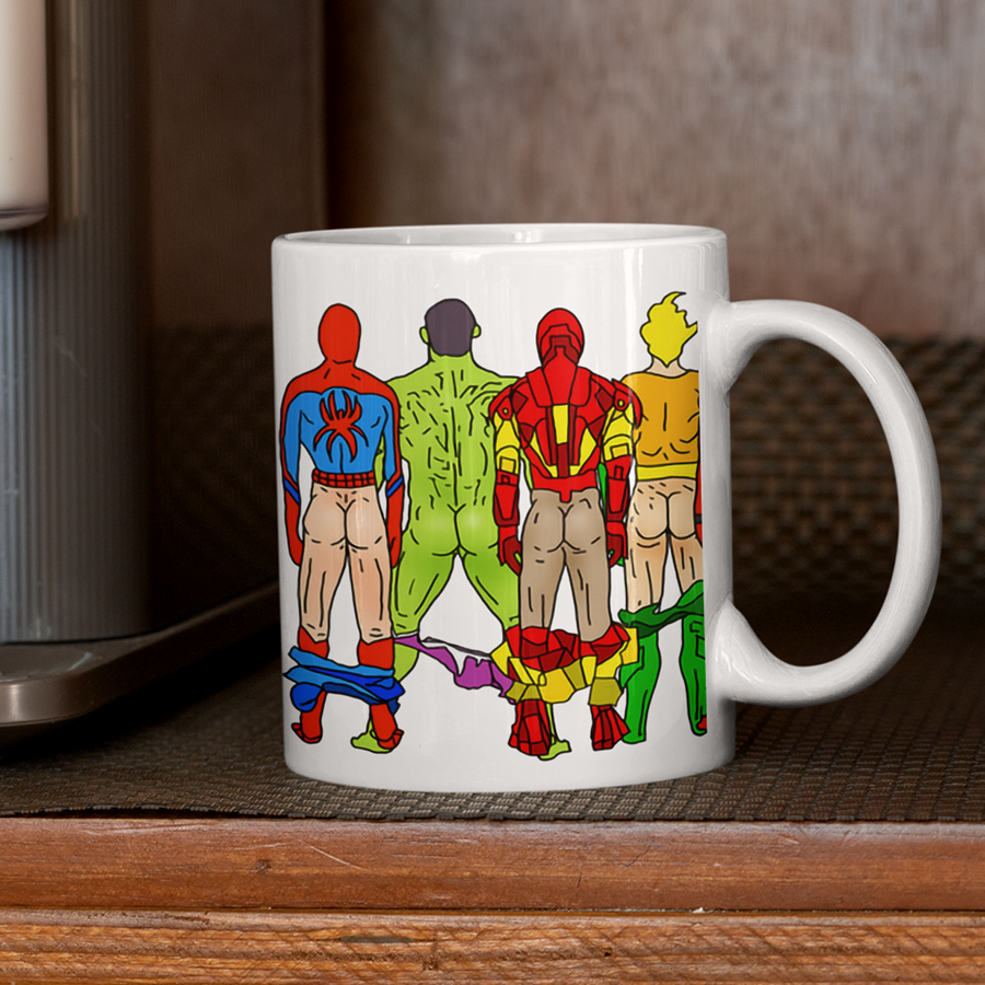 Superhero Butts Mug 11oz | By Switzer Kreations