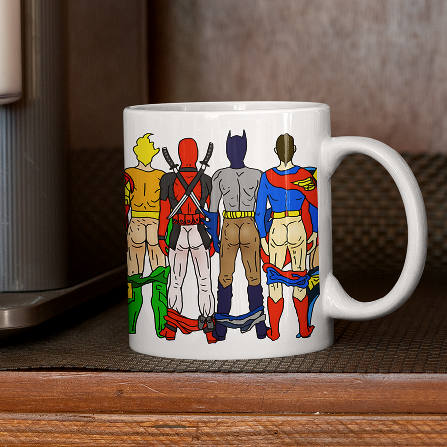 Superhero Butts Mug 11oz | By Switzer Kreations
