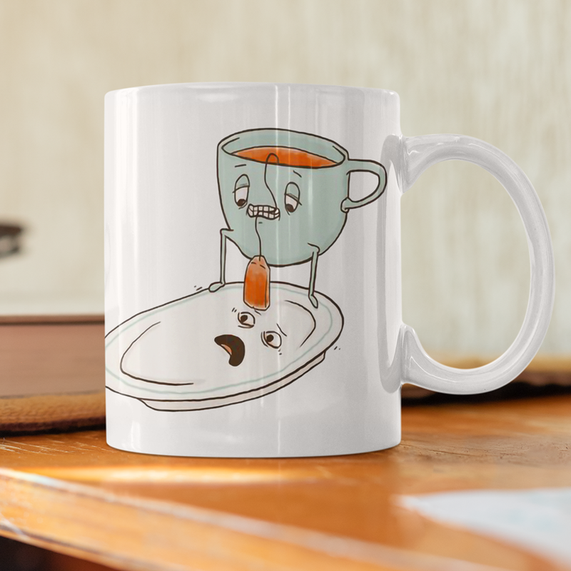 Tea Bagging Coffee Mug 11oz - By Switzer Kreations