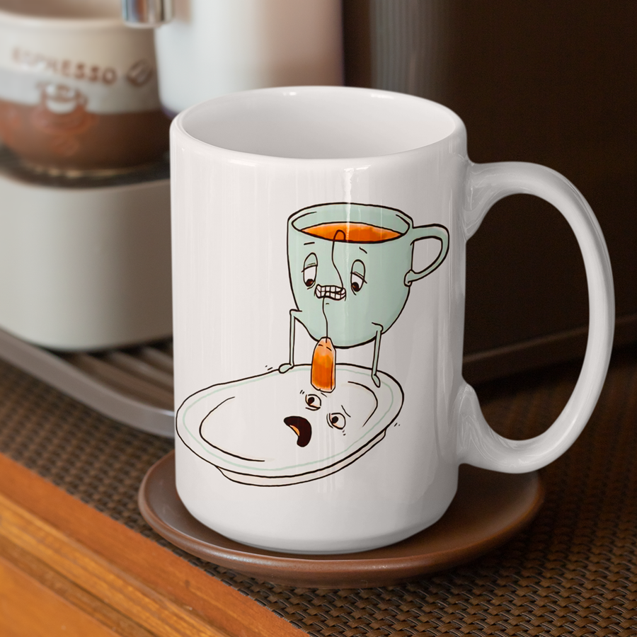 Tea Bagging Coffee Mug - By Switzer Kreations