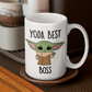 Yoda Best Boss Coffee Mug 15oz | By Switzer Kreations